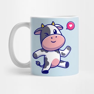 Cute Cow Dancing Cartoon Mug